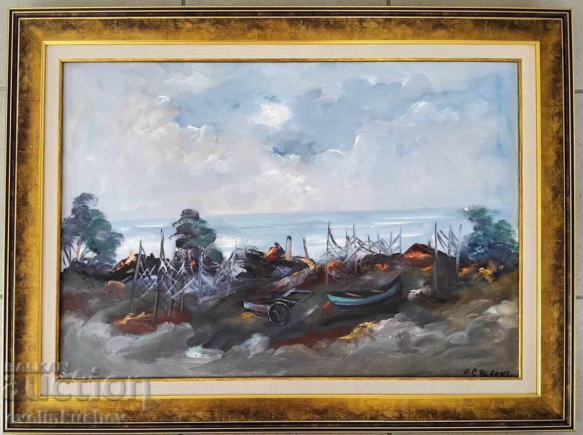 Ελαιογραφία σε καμβά του H. G. ALFONS
