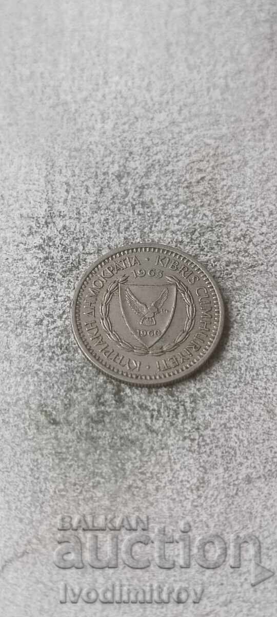 Cyprus 25 cents 1963 with price € 1.06 | 2.07 BGN