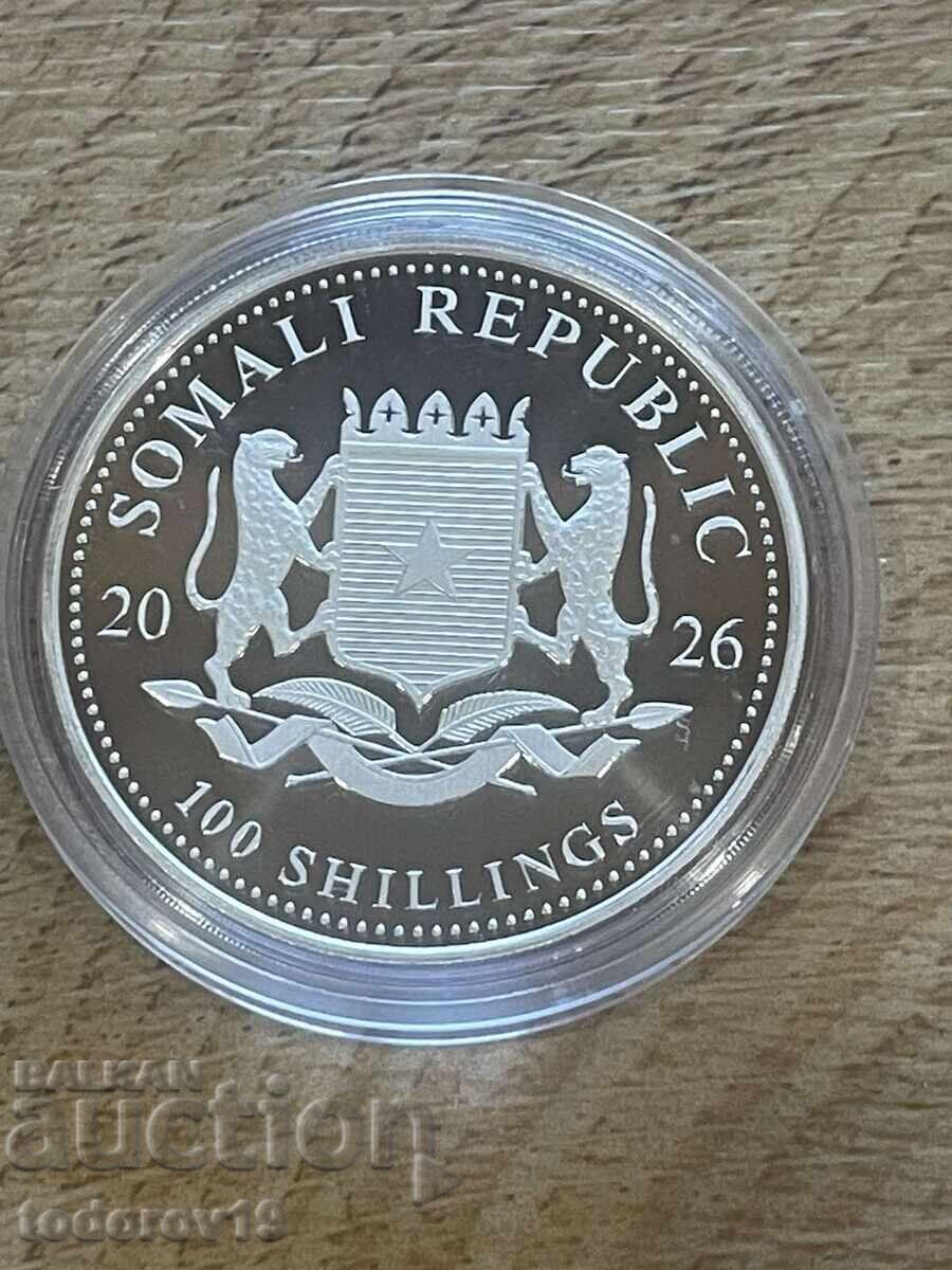 Livrarea Argint 1 oz Elefant 2026 Somalia Livrarea Argint 1 oz Elefant 2026 Somalia
