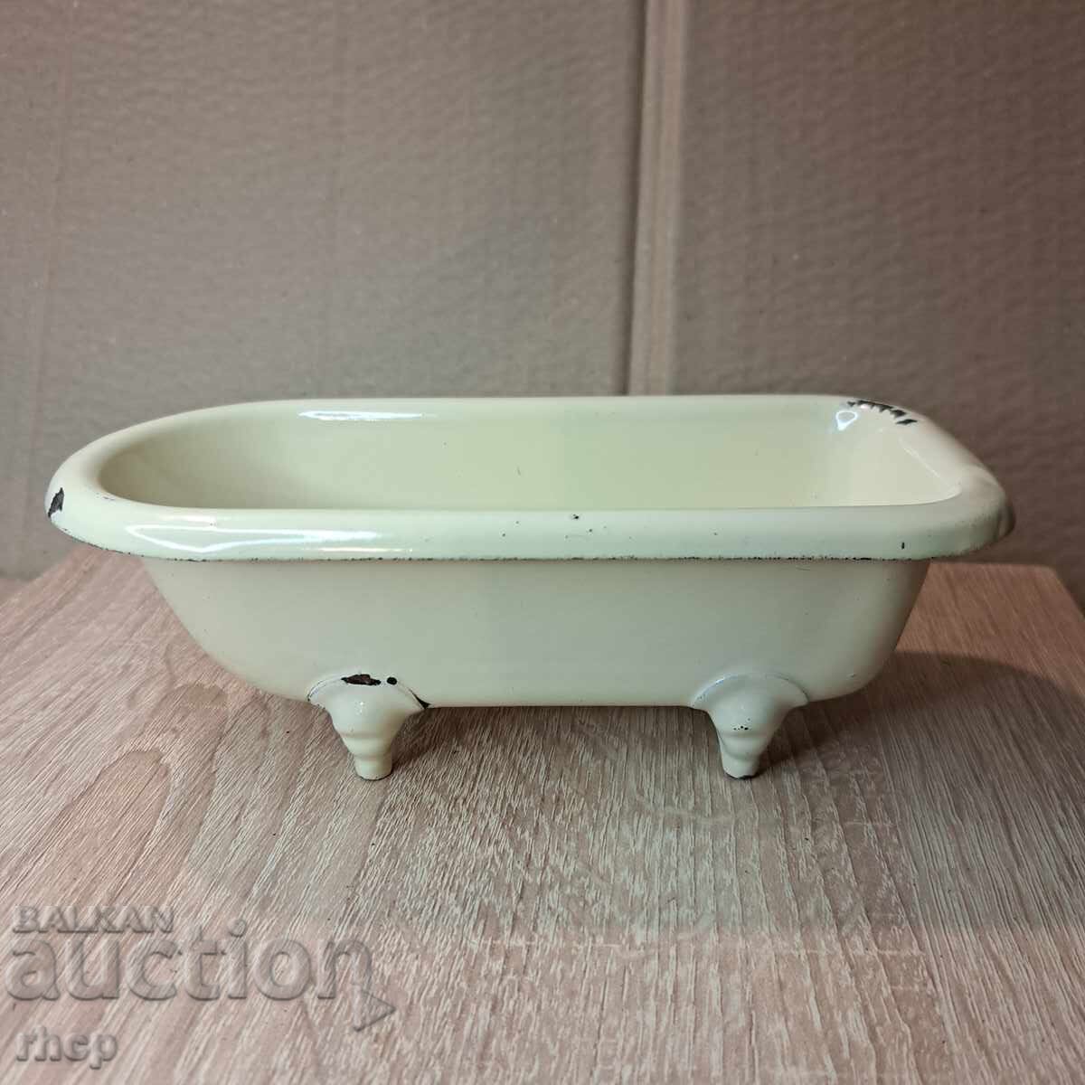 Стара играчка емайлирана метална вана Стара играчка емайлирана метална вана