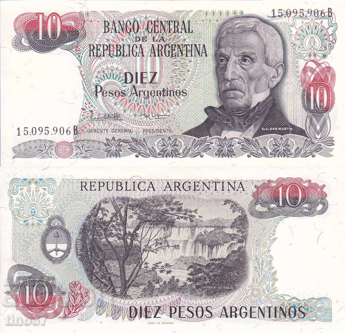 tino37- ΑΡΓΕΝΤΙΝΗ - 10 PESOS - 1983/85 - UNC