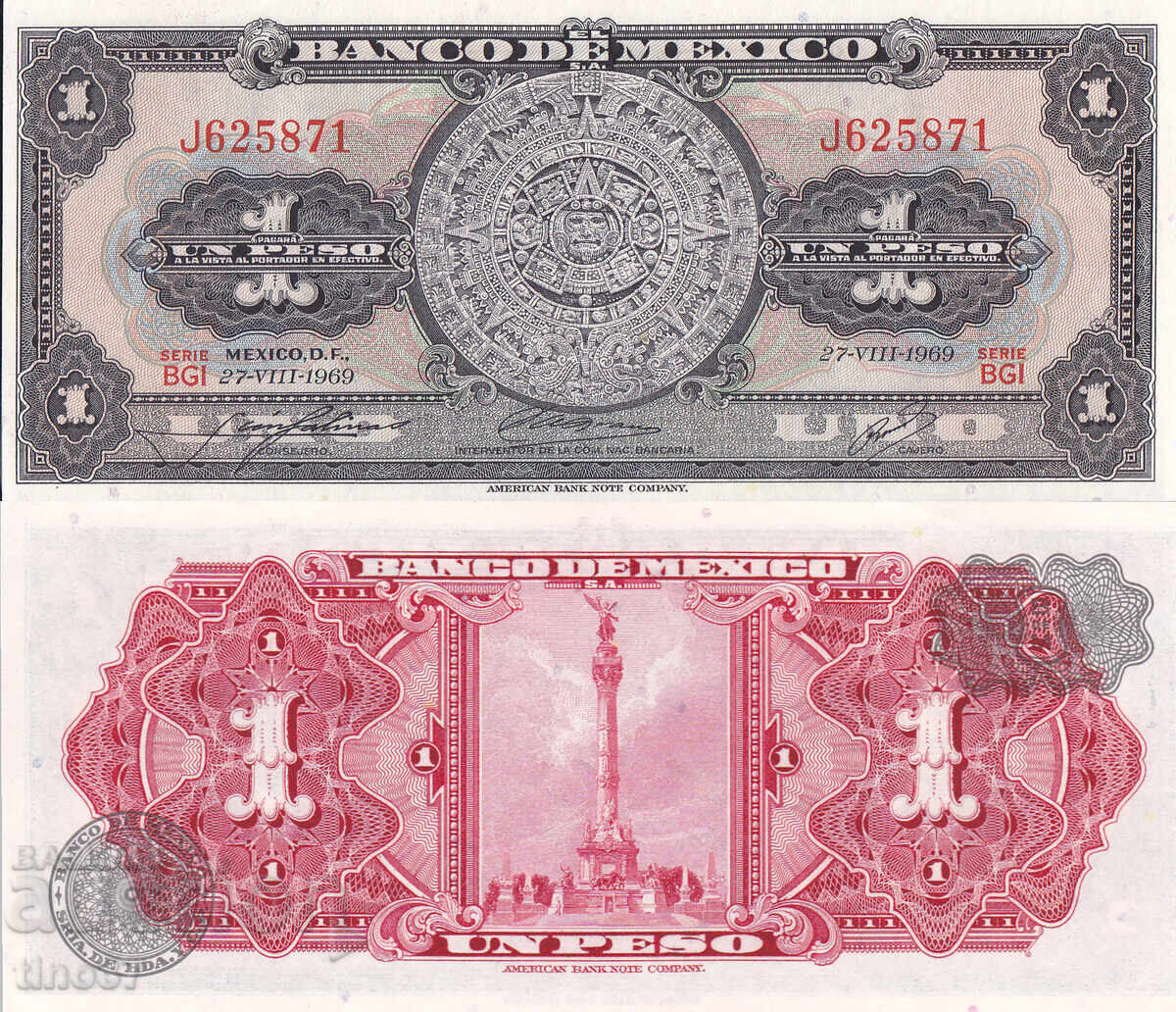tino37- ΜΕΞΙΚΟ - 1 PESO - 1969 - AU