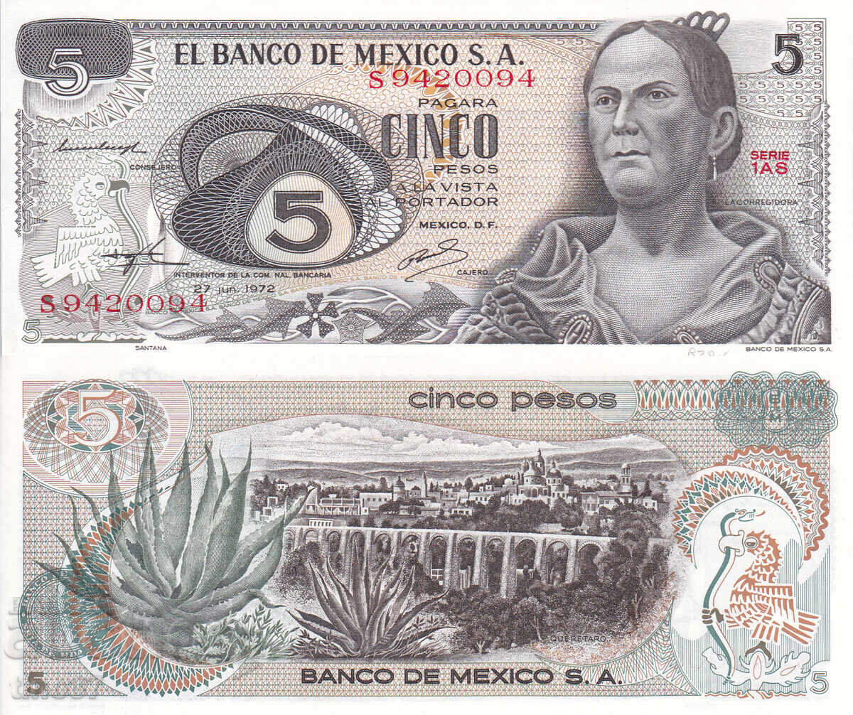 tino37- ΜΕΞΙΚΟ - 5 ΠΕΣΟΣ - 1972 - UNC tino37- ΜΕΞΙΚΟ - 5 ΠΕΣΟΣ - 1972 - UNC