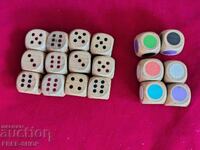 Lot of 18 wooden dice