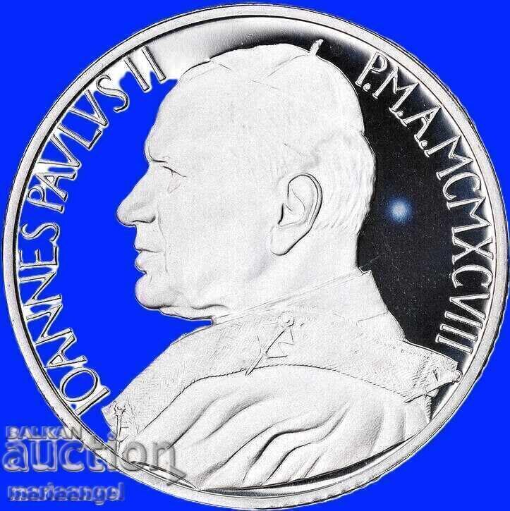 10000 Λίρες 1998 Βατικανό PROOF UNC κάψουλα ασήμι με τιμή € 64.00 | 125.17 BGN