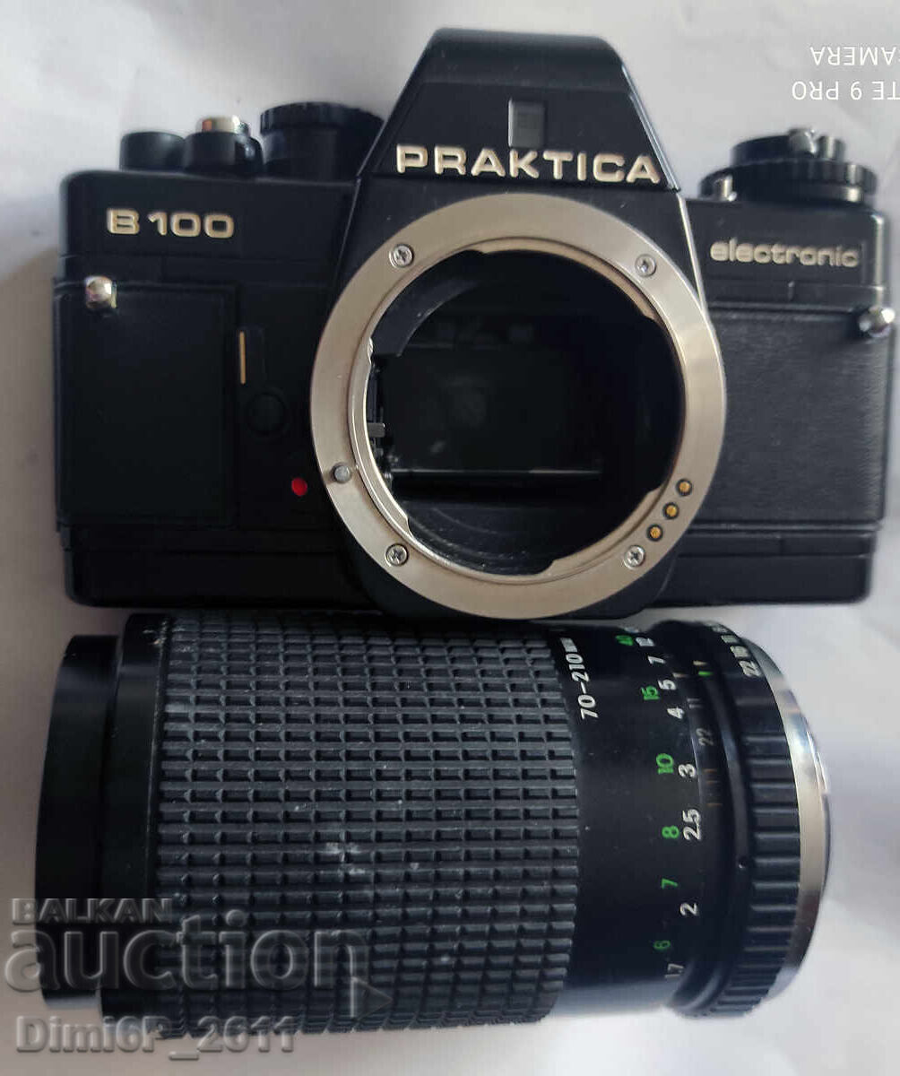Аукцион Фотоапарат Praktica electronic B100 с обектив Cosina 70-210m