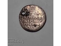 3 groși Sigismund al III-lea 1587-1632 argint
