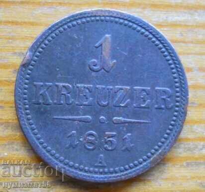 1 Kreuzer 1851 - Austria 1 Kreuzer 1851 - Austria