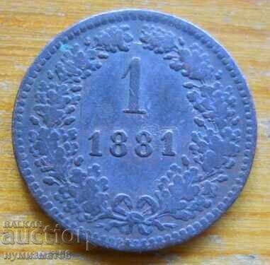 1 Kreuzer 1881 - Austria