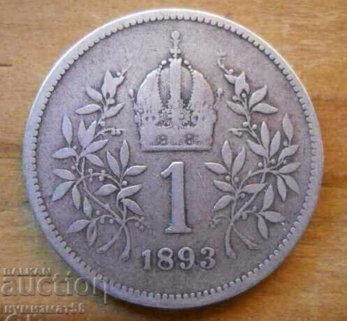 1 coroană 1893 (argint) - Austria 1 coroană 1893 (argint) - Austria