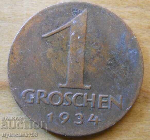 1 groș 1934 - Austria