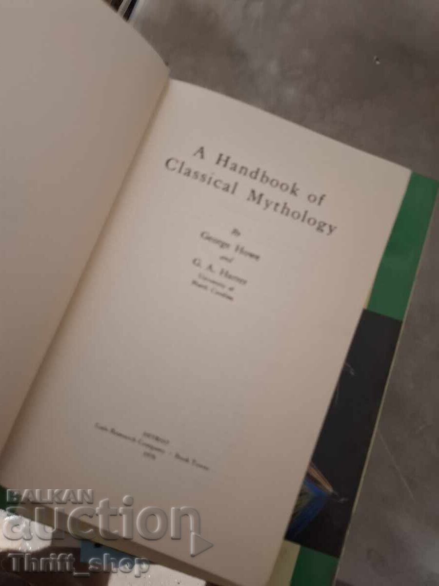 A handbook of classical mythology with price € 0.01 | 0.02 BGN