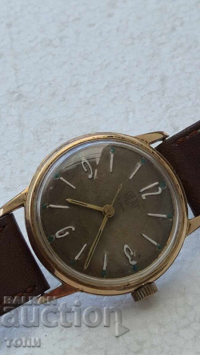 GUB GLASHUTTE GERMANY MADE RAR AURIT FUNCTIONEAZĂ FĂRĂ GARANȚIE - 5 GUB GLASHUTTE GERMANY MADE RAR AURIT FUNCTIONEAZĂ FĂRĂ GARANȚIE - 5