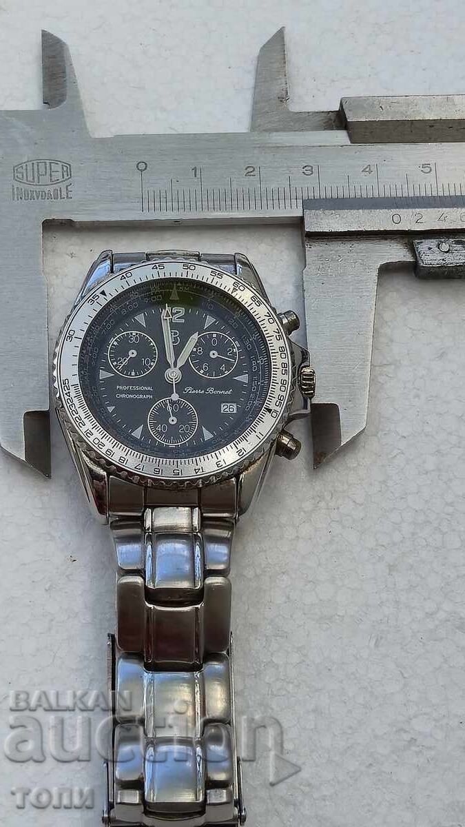 PIERRE BONNET CHRONOGRAPH QUARTZ RARE WORKING NO WARRANTY - 7 PIERRE BONNET CHRONOGRAPH QUARTZ RARE WORKING NO WARRANTY - 7