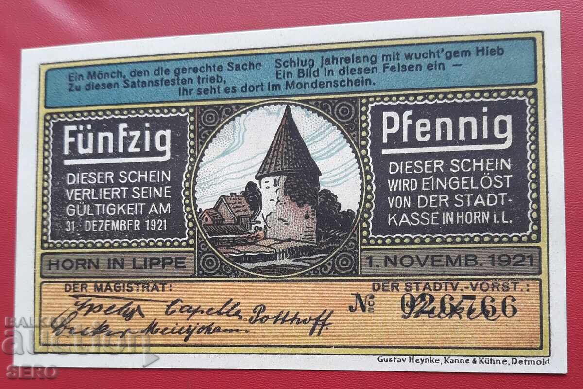 Банкнота-Германия-С.Рейн-Вестфалия-Хорн-50 пфенига 1921