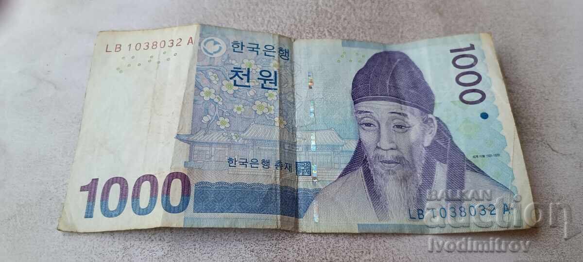 Южна Корея 1000 вон Южна Корея 1000 вон
