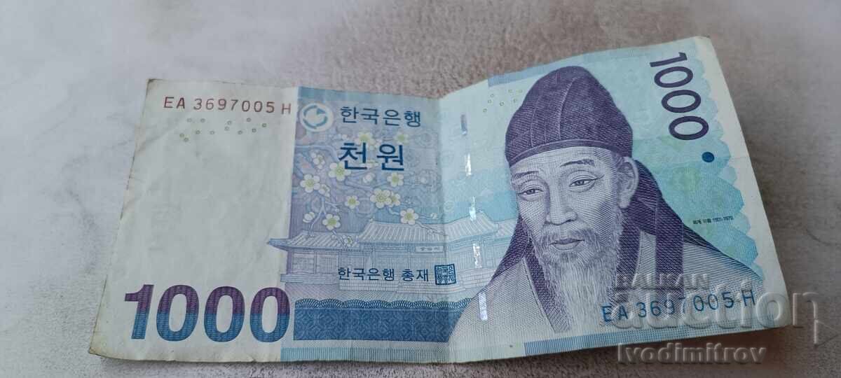 Южна Корея 1000 вон Южна Корея 1000 вон