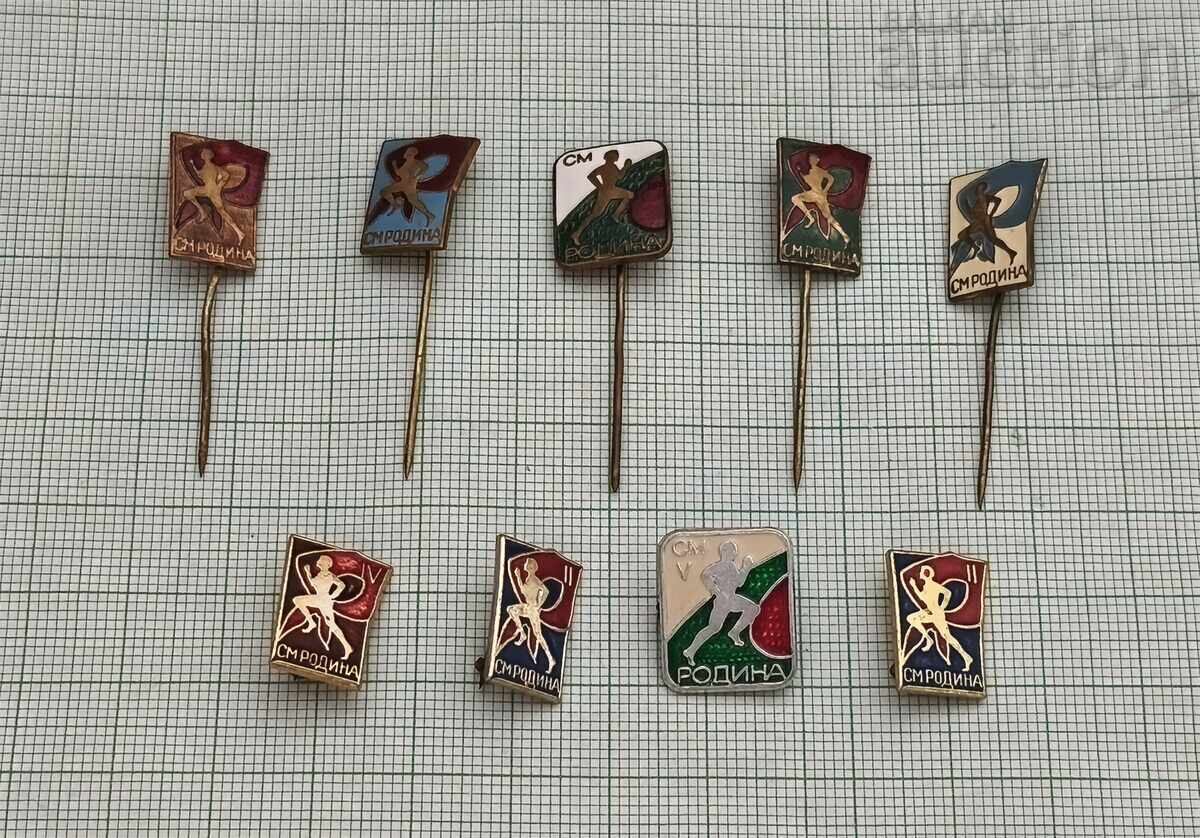 INSIGNE SM "RODINA" LOT 9 BUCĂȚI INSIGNE SM "RODINA" LOT 9 BUCĂȚI