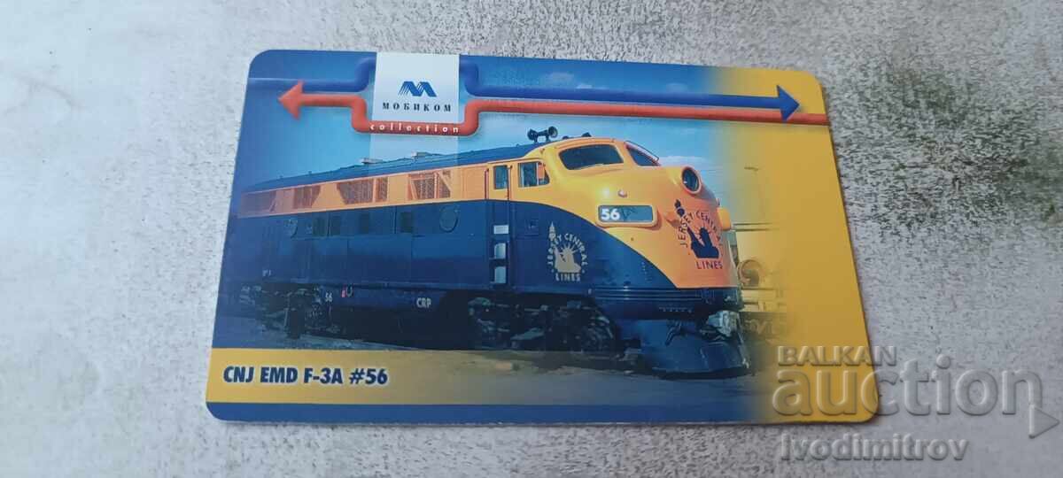 Τηλεκάρτα Mobicom Locomotive CNJ EMD F-3A #56 Τηλεκάρτα Mobicom Locomotive CNJ EMD F-3A #56
