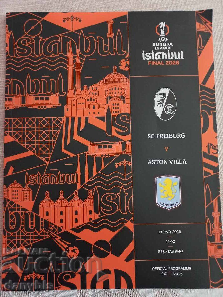 Program de meci fotbal - Aston Villa - Freiburg 2026 finală Program de meci fotbal - Aston Villa - Freiburg 2026 finală