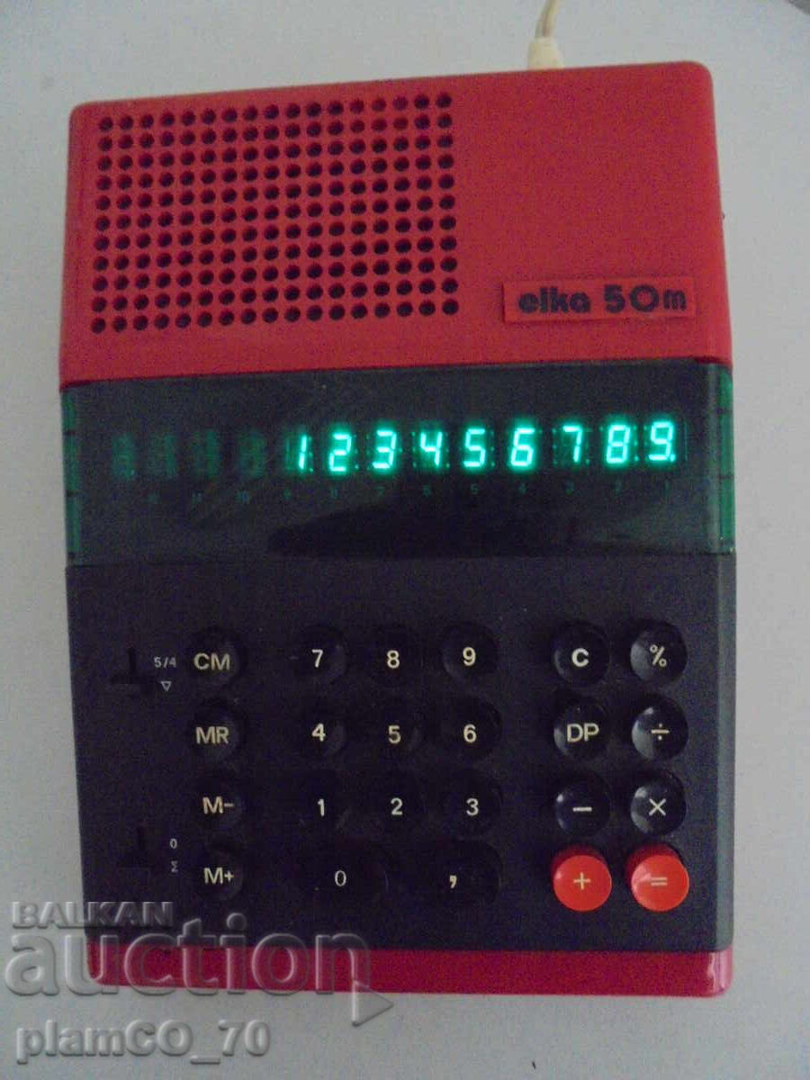 No. 8707 Vintage electronic calculator ELKA 50M with price € 24.90 | 48.70 BGN