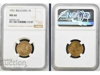 3 Bani 1951 MS 66 NGC