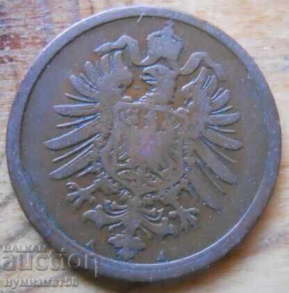 2 пфенига 1875 г. - Германия ( A ) с цена € 1.80 | 3.52 лв.