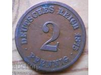 2 пфенига 1875 г. - Германия ( A )