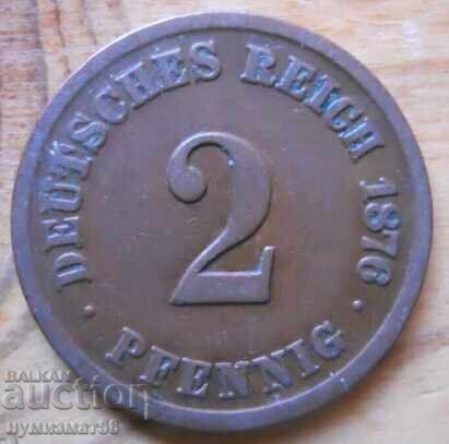 2 Pfennig 1876 - Γερμανία (Α)