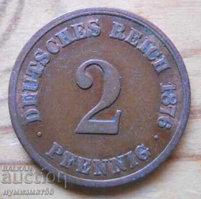 2 Pfennig 1876 - Γερμανία ( A )