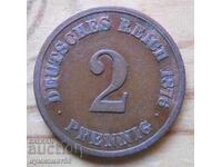 2 Pfennig 1876 - Γερμανία ( A )