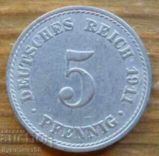 5 Pfennig 1911 - Germania (A)