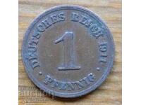 1 Pfennig 1911 - Germania ( D )