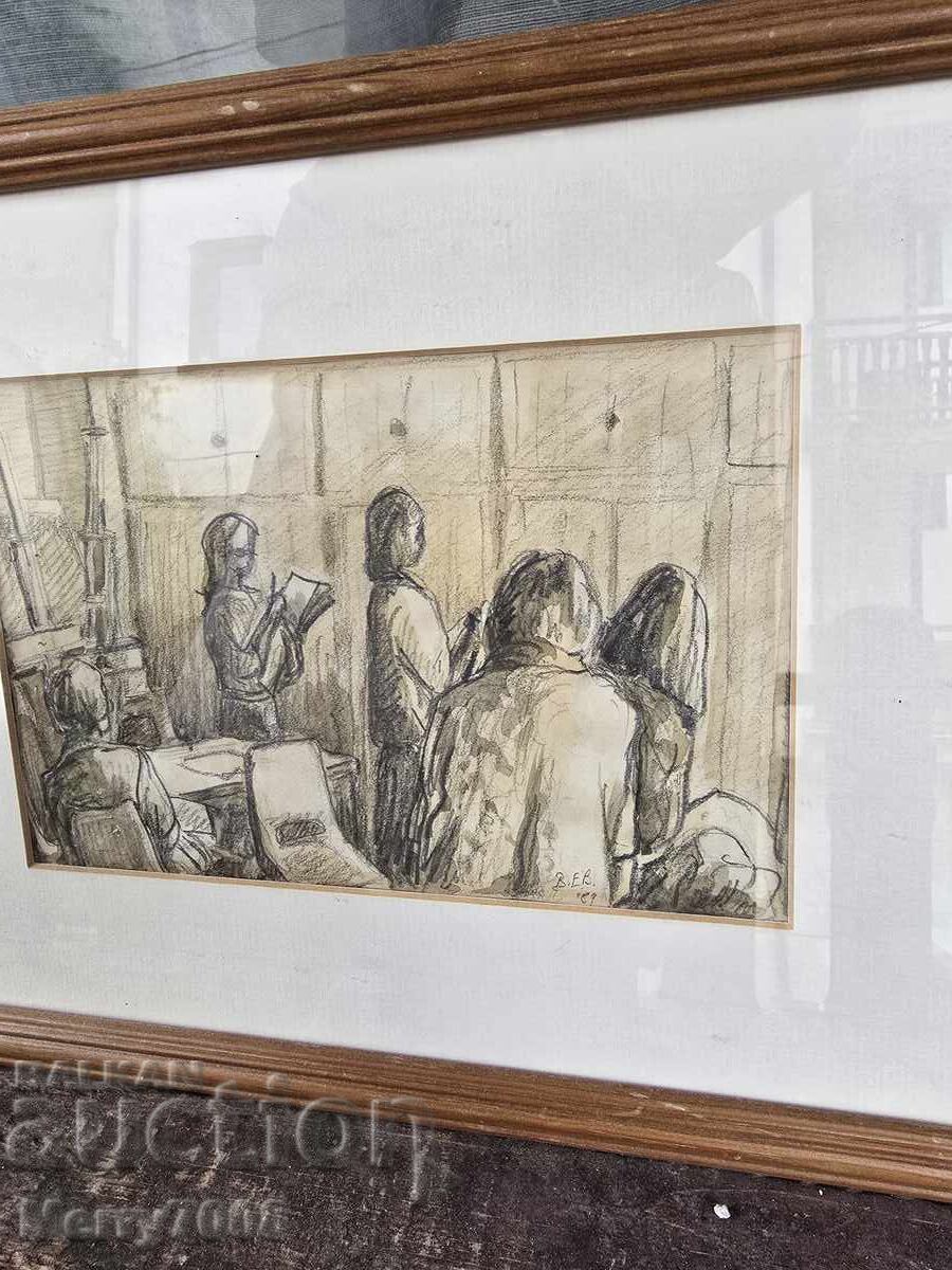 Licitație Grafică originală de autor, 1989!
