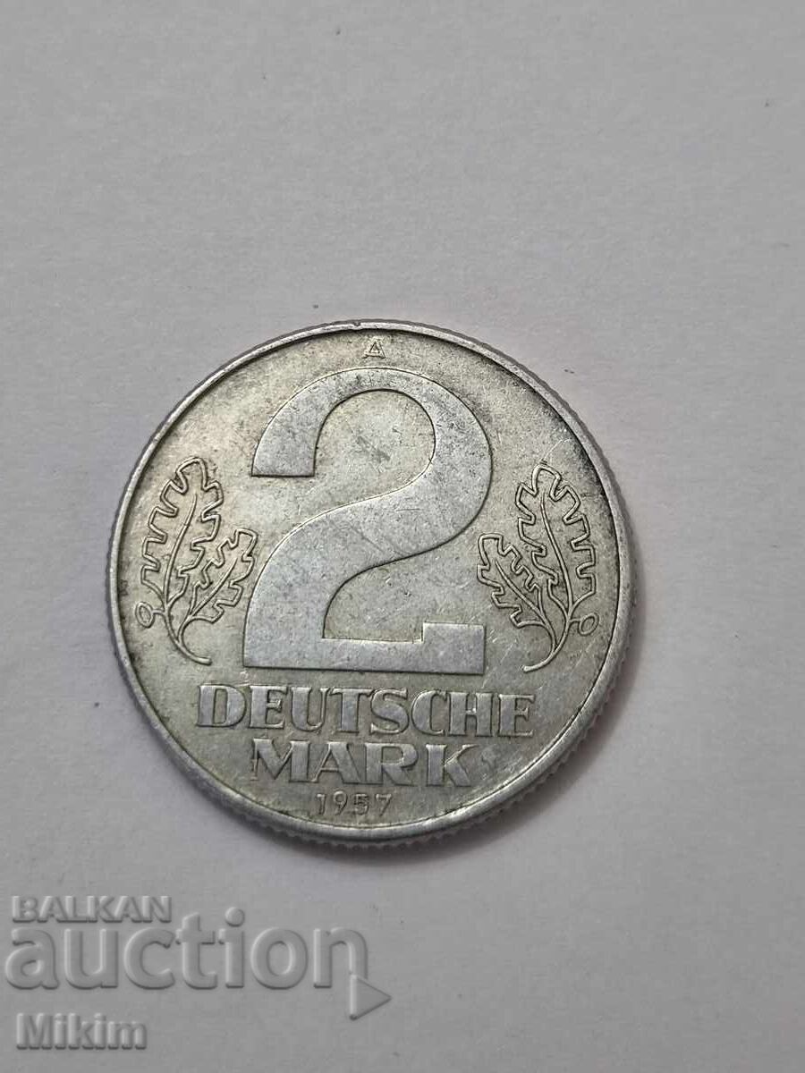 Монета 2 марки 1957г. Германия