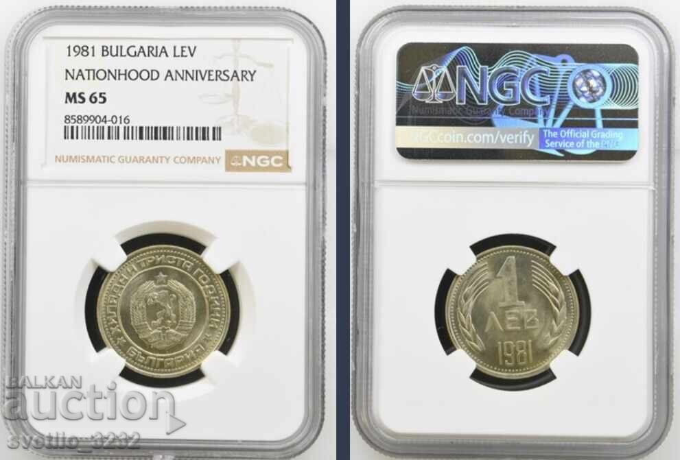 1 Lev 1981 MS 65 NGC