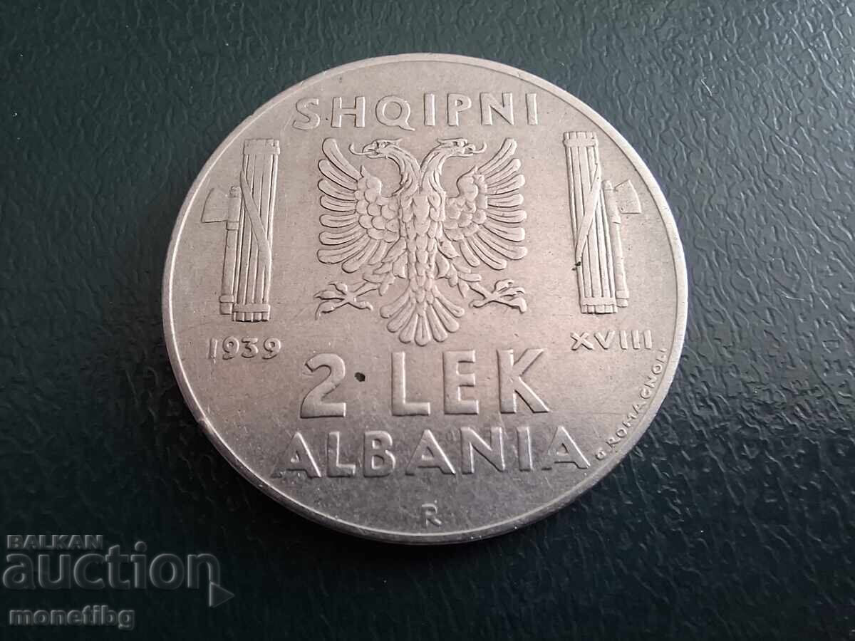 Албания 1939г. - 2 лек (м) - 5
