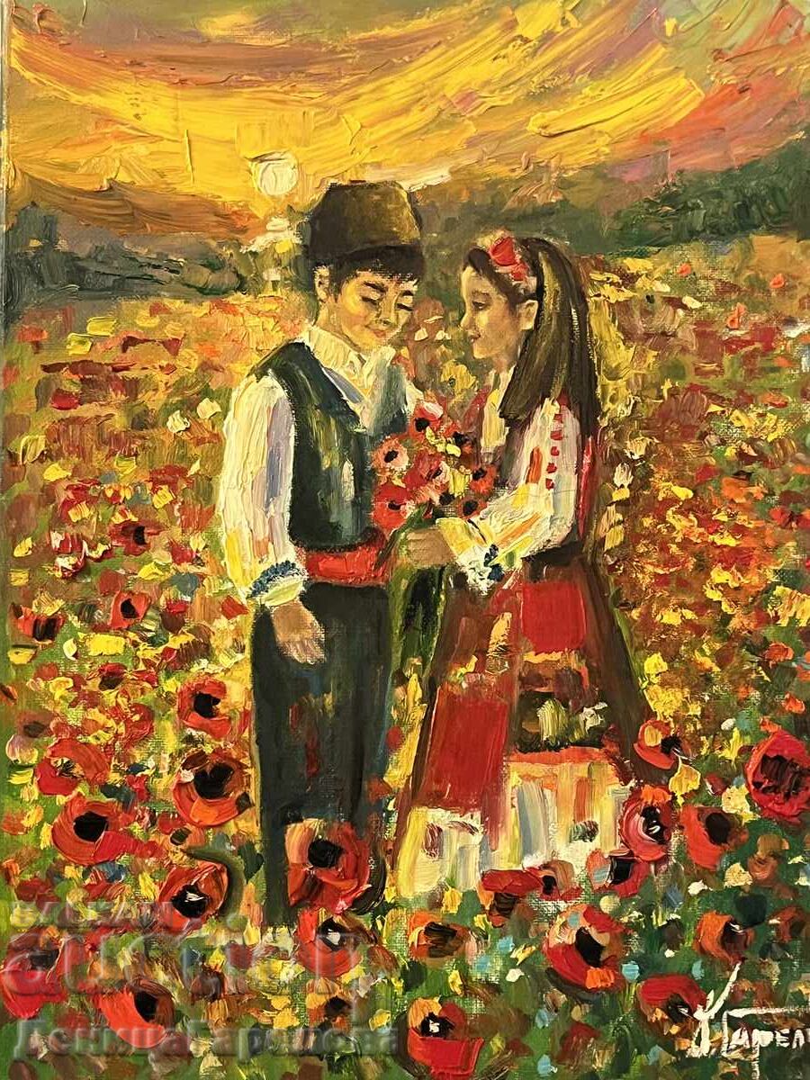 Denitsa Garelova πίνακας 30/40 ”Ένα μπουκέτο για σένα” με τιμή € 90.00 | 176.03 BGN