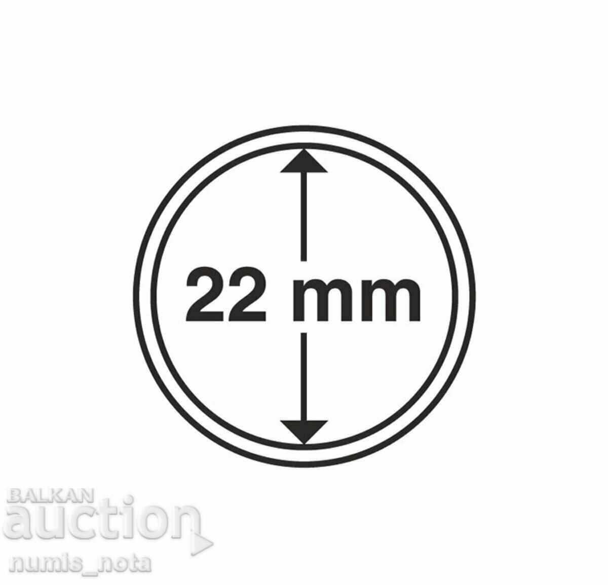Δημοπρασία Κάψουλες νομισμάτων Leuchtturm Grips - 22 mm.