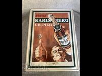 Plăcuță metalică pentru berea germană Karlsberg