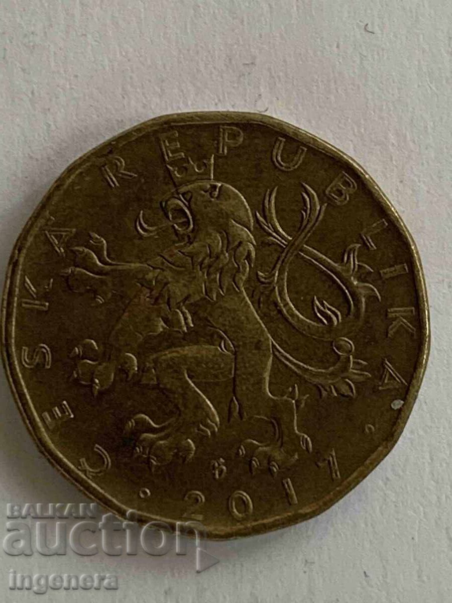 MONEDĂ 20 COROANE 2017 CEHIA cu preț € 4.80 | 9.39 BGN