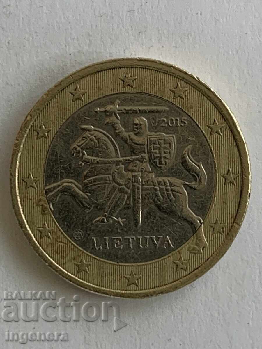 МОНЕТА 1 ЕВРО 2015 Г. ЛИТВА ЗА КОЛЕКЦИЯ