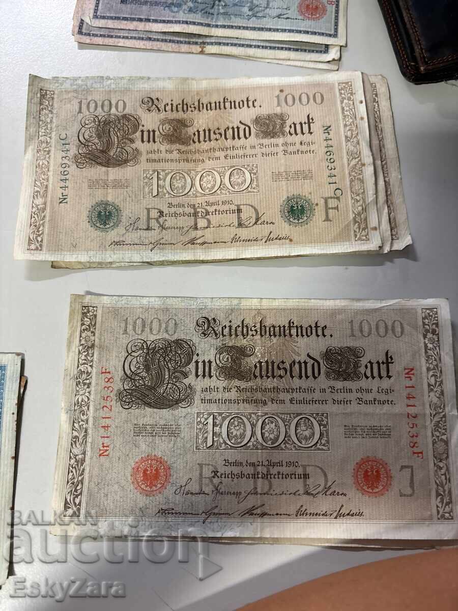 38 de bancnote germane vechi din Primul Război Mondial