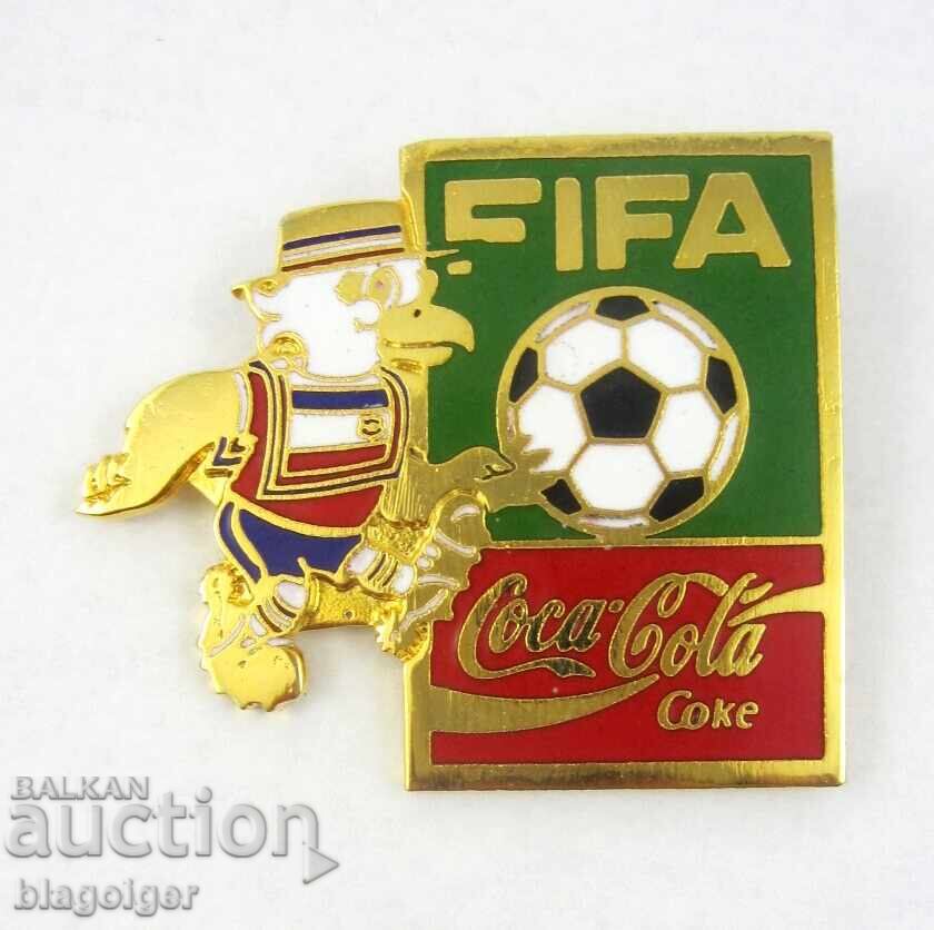 FIFA-Ποδόσφαιρο-Coca Cola-Διαφημιστική κονκάρδα-Σμάλτο