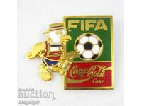 FIFA-Ποδόσφαιρο-Coca Cola-Διαφημιστική κονκάρδα-Σμάλτο