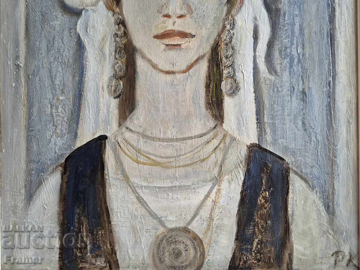 Livrarea Roksandra Kostova Bulgăroaică-Lazarca ulei circa 1970