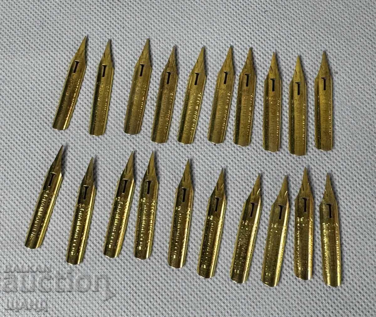 GRAMMAR PENS 20 Old gold-plated nibs for fountain pen GRAMMAR PENS 20 Old gold-plated nibs for fountain pen