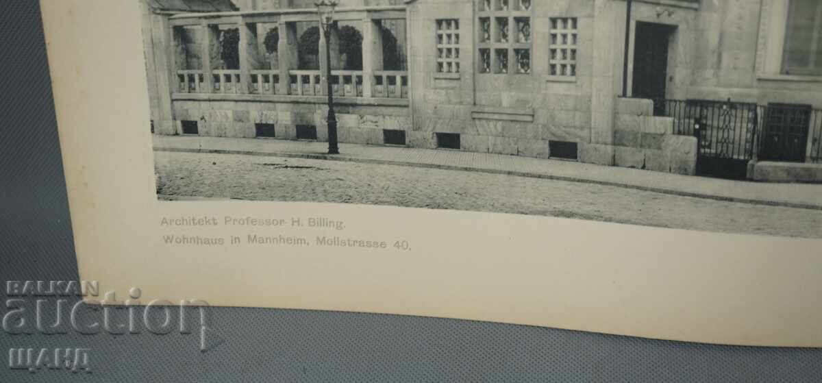 Litografie arhitecturală din Viena din 1900 a unei clădiri rezidențiale (casă) cu preț € 2.60 | 5.09 BGN