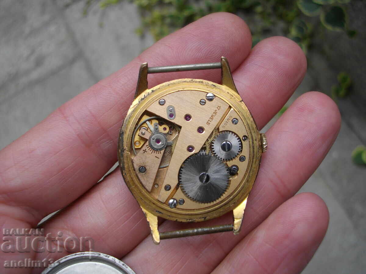 КОЛЕКЦИОНЕРСКИ ПОЗЛАТЕН ЧАСОВНИК NACAR 17 JEWELS SWISS - 7
