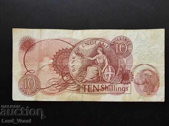 10 Shillings - Elizabeth II (Series C; portrait) ND (1961-1969) with price € 4.50 | 8.80 BGN